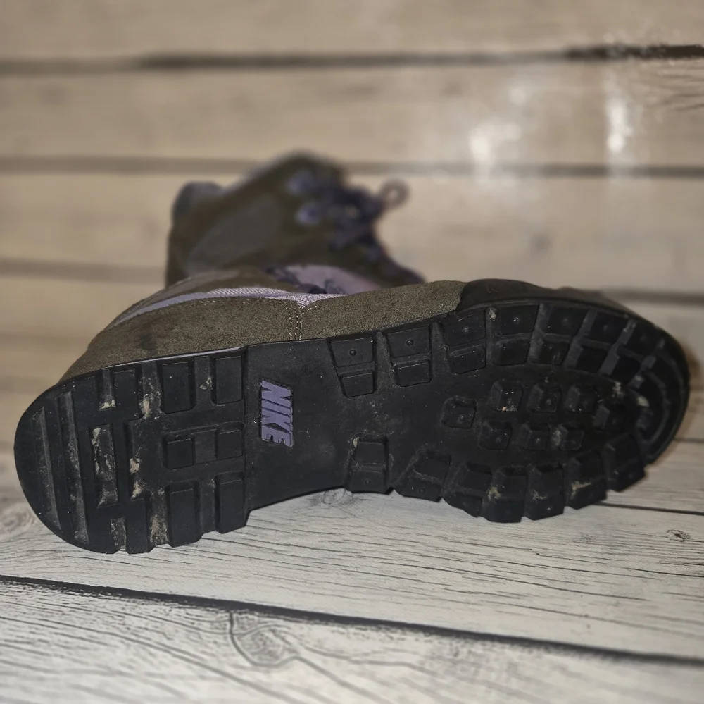 Vintage Nike Air 90's Caldera Boots Gray Purple Womens US Size 8 Outdoor Hiking - Picture 4 of 11